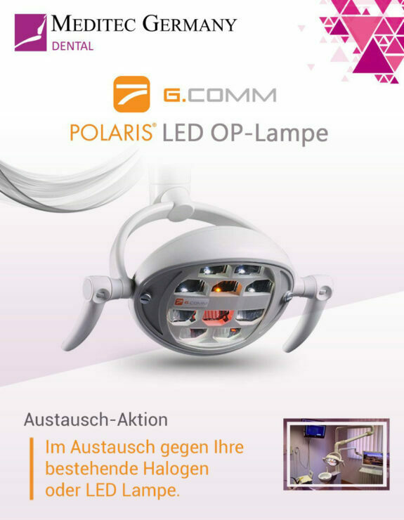 Gcomm Polaris LED OP-Lampenkopf im Austausch für Sirona Behandlungseinheiten NEU | 77794