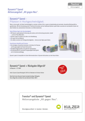 Kulzer Dynamix Speed Aktionsangebot „Alt gegen Neu“ Kulzer Dynamix Speed Aktionsangebot „Alt gegen Neu“