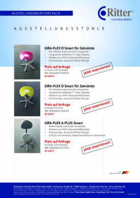 Ritter Behandlerstühle Ausstellungsstücke Ritter Behandlerstühle Ausstellungsstücke