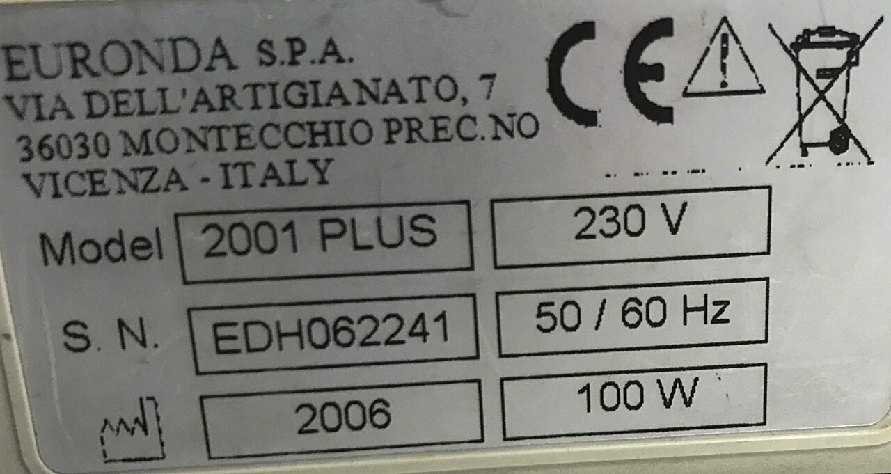 Euronda Euroseal 2001 Plus Folienschweißgerät Einschweißgerät Baujahr 2006 | 104119