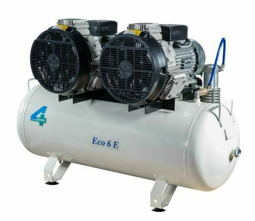 4-Tek Kompressor Eco 6, 100 Liter Tank / 2x 1,8 KW | 120558