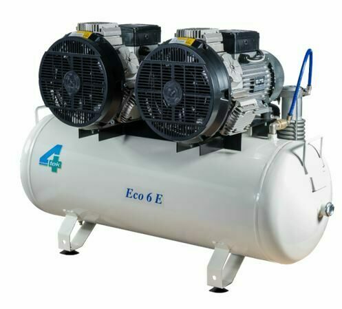 4-Tek Kompressor Eco 6, 100 Liter Tank / 2x 1,8 KW mit Lufttrockner | 120560