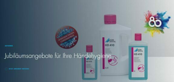 DÜRR DENTAL – Jubiläumsangebote für Ihre Händehygiene | 122405
