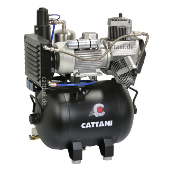 CATTANI ölfreier 3-Zylinder-Dentalkompressor ohne Schallschutzhaube | 132282