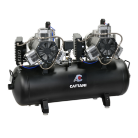 CATTANI ölfreier 3-Zylinder-Tandem-Dentalkompressor CAD/CAM ohne Schallschutzhaube CATTANI ölfreier 3-Zylinder-Tandem-Dentalkompressor CAD/CAM ohne Schallschutzhaube