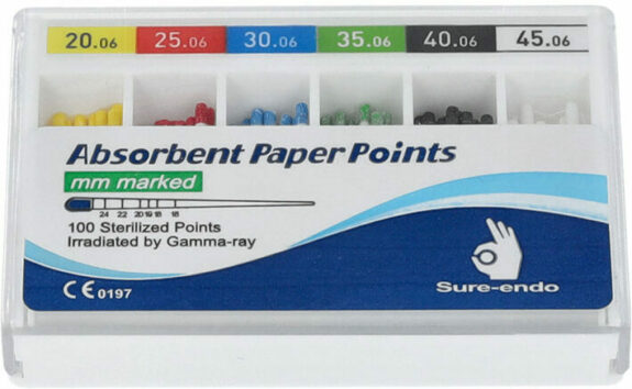 Cumdente Papierspitzen mit Längenmarker Taper 04 oder 06 in ISO 20-40 | 147125