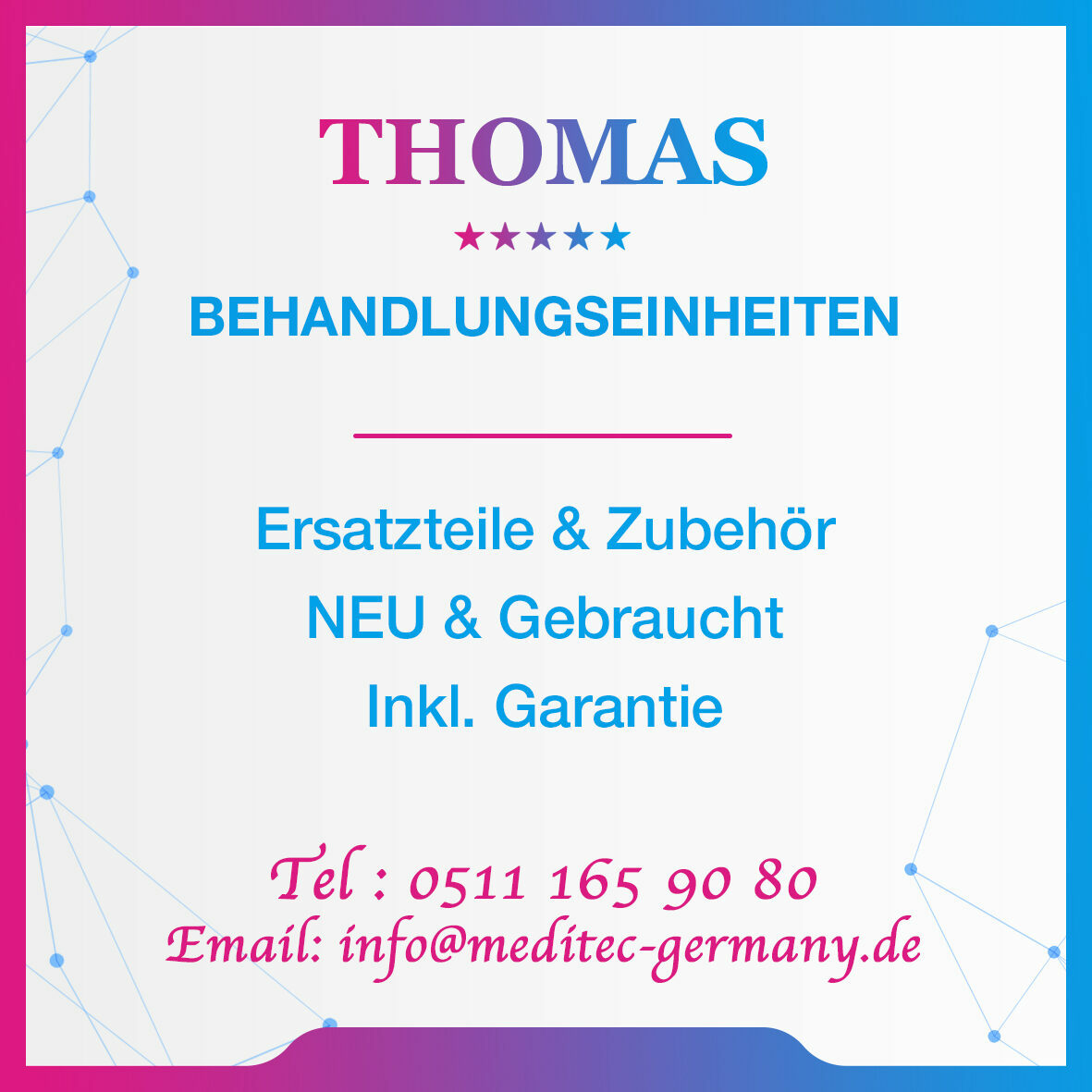 Ersatzteile THOMAS DENTAL Behandlungseinheiten | 146204 Ersatzteile THOMAS DENTAL Behandlungseinheiten | 146204