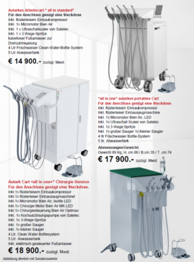 Galit Autark Cart  Chirurgie-Version für den Anschluss genügt eine Steckdose Galit Autark Cart  Chirurgie-Version für den Anschluss genügt eine Steckdose