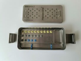 Hexacone Tray IHDE kompatibel z.B. Straumann + MIS, komplett bestückt, neu Hexacone Tray IHDE kompatibel z.B. Straumann + MIS, komplett bestückt, neu