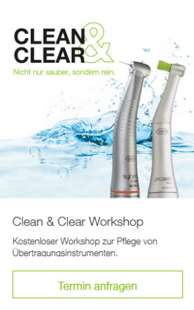 W&H Clean & Clear Workshop | Kostenloser Workshop zur Pflege von Übertragungsinstrumenten W&H Clean & Clear Workshop | Kostenloser Workshop zur Pflege von Übertragungsinstrumenten