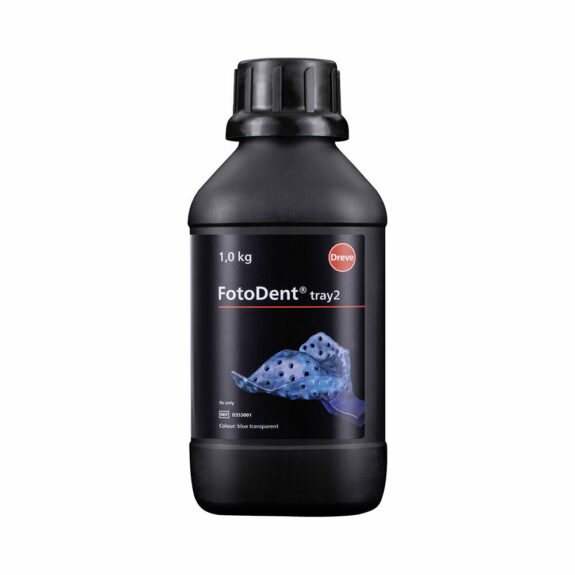 Dreve FotoDent® tray2 385/405 nm – blau-transparent – 3D Druckmaterial / Individueller Löffel | 159104
