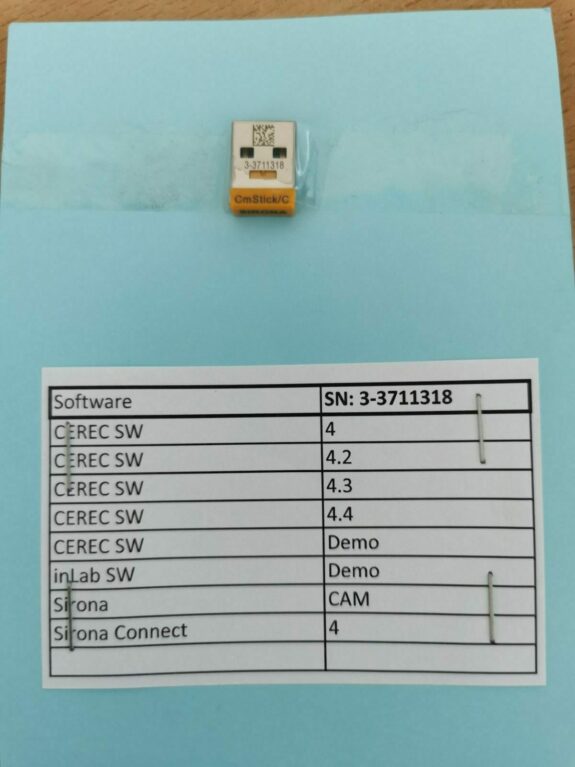 Sirona CEREC SW 4.4 / Dongle / Softwarelizenz | 158041