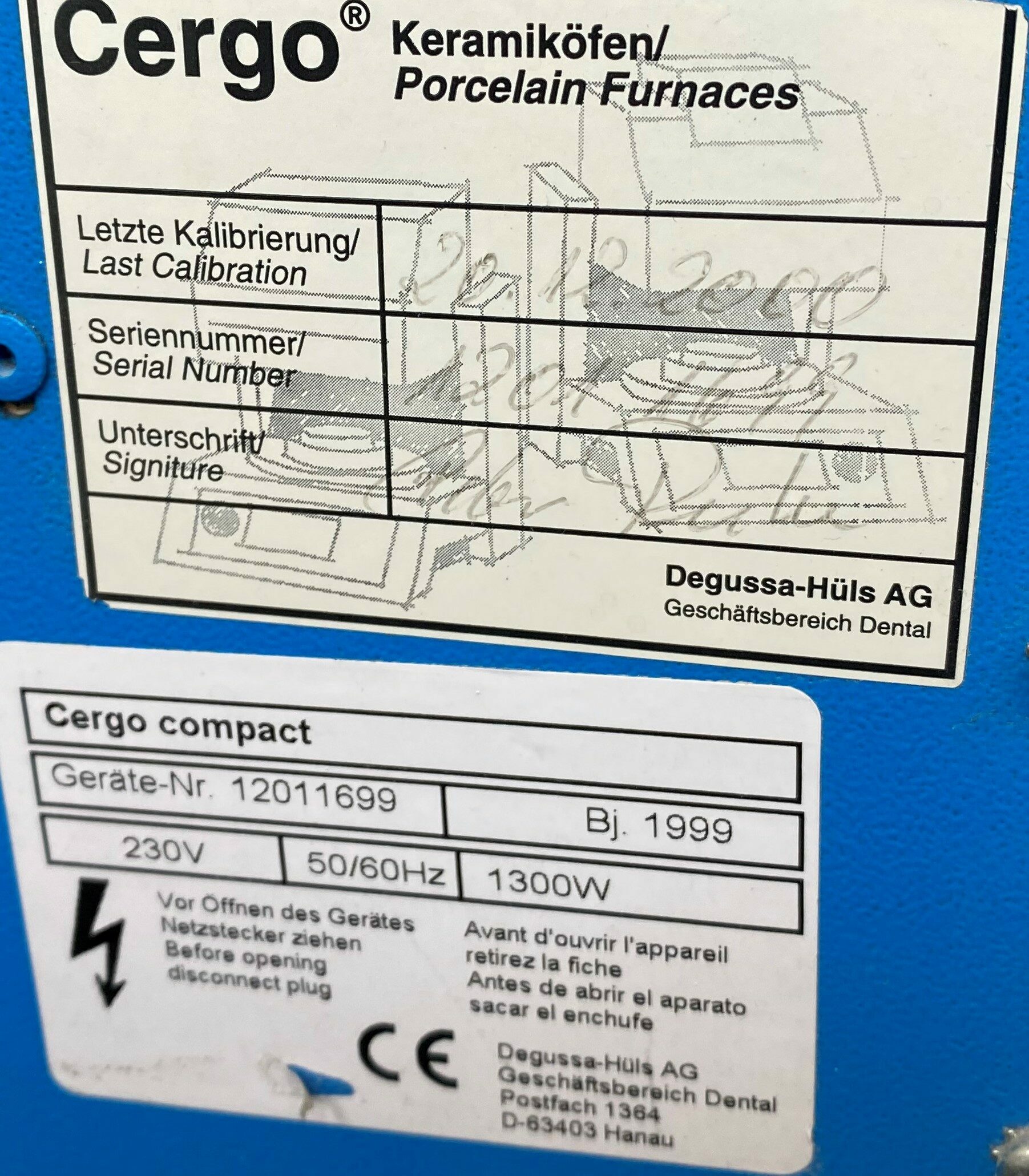 DEGUSSA Cergo Compact Keramikofen mit Vakuumpumpe | 158886 DEGUSSA Cergo Compact Keramikofen mit Vakuumpumpe | 158886