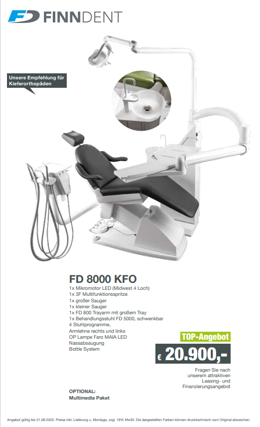 Finndent FD-8000 KFO Behandlungseinheit | 164869