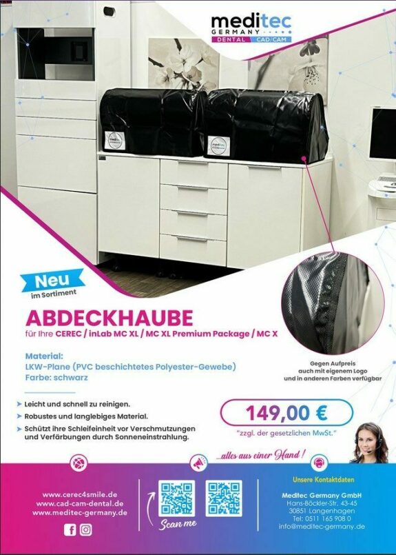 Abdeckhaube für Ihre CEREC / inLab MC XL / MC XL Premium Package / MC X | 168130