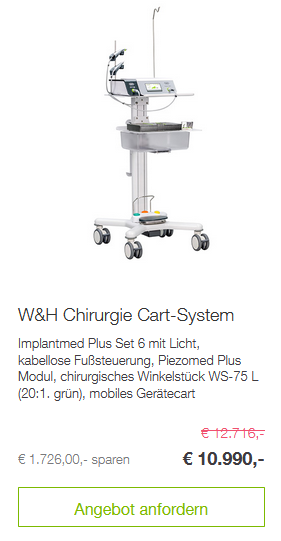W&H GoodieBook Aktion Chirurgie Cart-System | 168305
