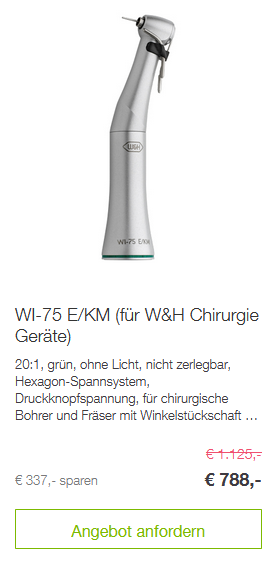 W&H GoodieBook Aktion Chirurgische Hand- und Winkelstücke WS-75 E/KM | 168286