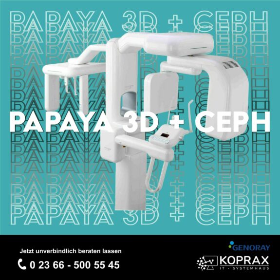 GENORAY PAPAYA 3D + CEPH – DVT  NEUGERÄT „inkl. Installation, Workstation, Befundmonitor“ | 170585
