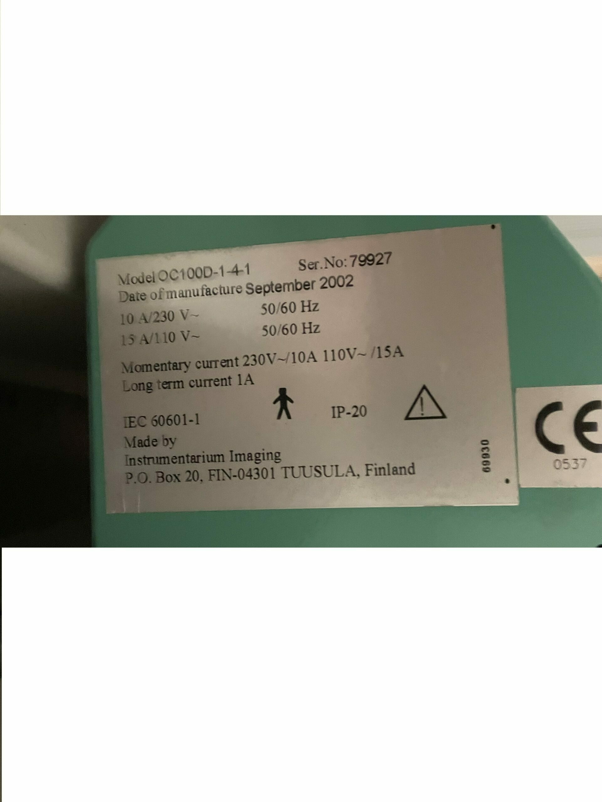 2 Gebrauchte Röntgengeräte Instrumentarium OP100D-1-4-1 und OC100D-1-4-1 | 172428