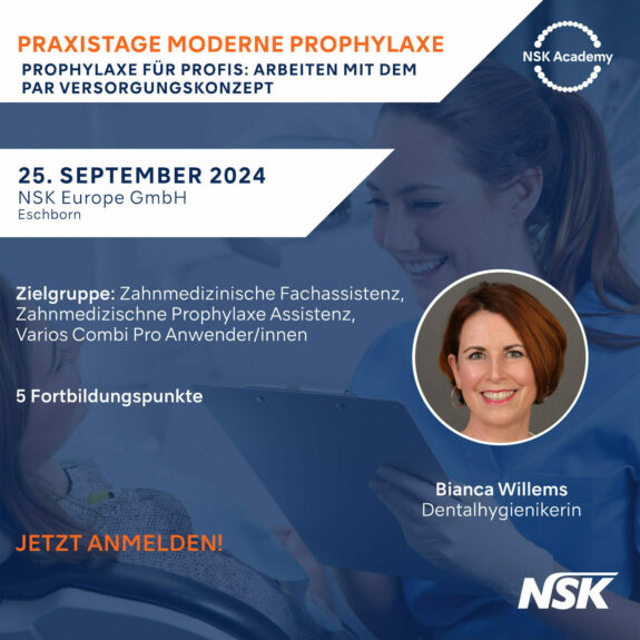 Praxistage Moderne Prophylaxe 2024: Prophylaxe für Profis (für die supra- und subgingivale Behandlung), Arbeiten mit dem PAR-Versorgungskonzept | 182741
