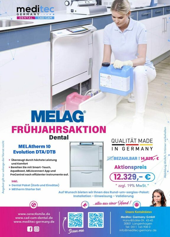 MELAG Frühjahrsaktion „Dental“: MELAtherm 10 Evolution DTA/DTB | 183078