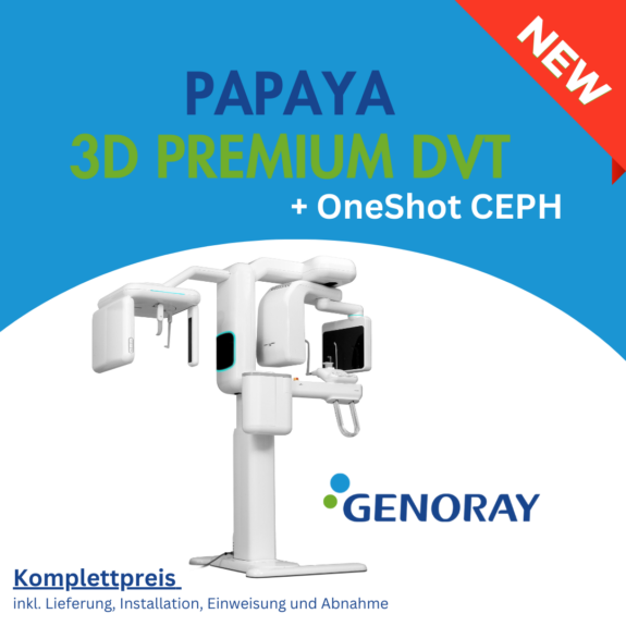 GENORAY Röntgengerät PAPAYA 3D PREMIUM „23×24 FOV“ DVT mit OneShot CEPH | 184249