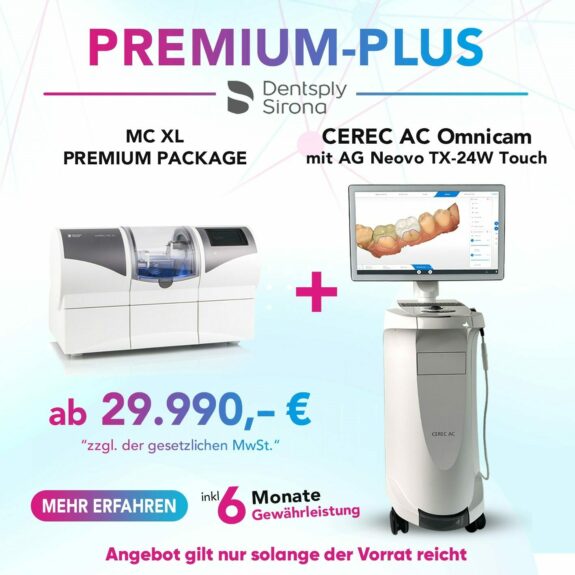 Dentsply Sirona CEREC AC Omnicam mit AG Neovo Touch Medical LED Monitor + CEREC MC XL Premium Package Schleifeinheit | 186673