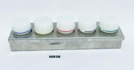Becht Kappengläser mit Flaschenständer Chrom 5 Stück Opalglas GEPFLEGT Becht Kappengläser mit Flaschenständer Chrom 5 Stück Opalglas GEPFLEGT