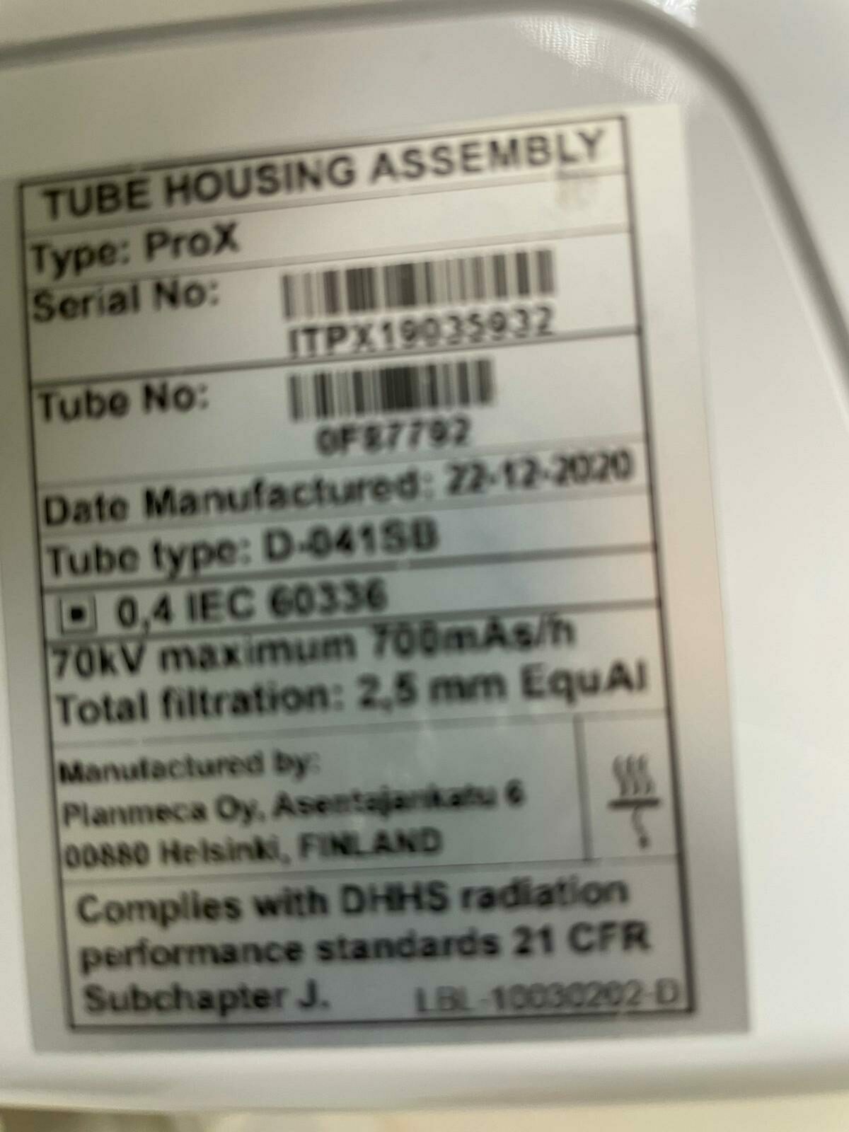 Planmeca ProX intraorales Röntgengerät Kleinröntgen Röntgenstrahler Baujahr 12.2020 | 189856