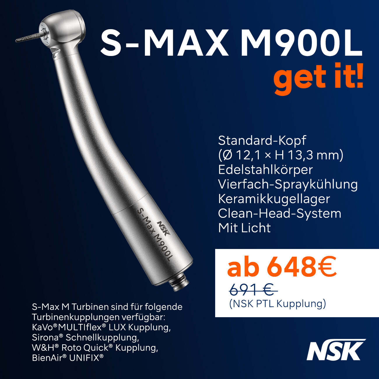 NSK Get it! Aktion: S-Max M900 Turbinen | 195599 NSK Get it! Aktion: S-Max M900 Turbinen | 195599