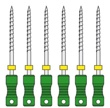 Hedströmfeilen, Länge 21 mm, ISO 70, grün (2×6 St.) | 197629