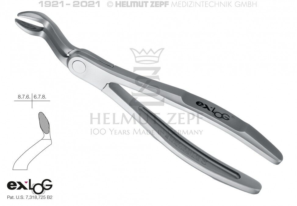 EXLOG® ZAHNZANGE FIG. 67A OBERE WEISHEITSZÄHNE, SPEC.-MAUL, TIEFGREIFEND | 199078 EXLOG® ZAHNZANGE FIG. 67A OBERE WEISHEITSZÄHNE, SPEC.-MAUL, TIEFGREIFEND | 199078