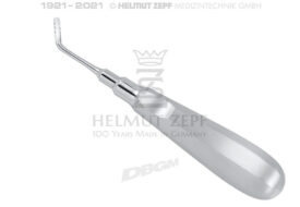 MODIFIZIERTER WURZELHEBER NACH ZA BECK 3,5MM BREIT, DAUMENKEHLENGRIFF GEBOGEN FIG 5 FÜR MOLAREN MODIFIZIERTER WURZELHEBER NACH ZA BECK 3,5MM BREIT, DAUMENKEHLENGRIFF GEBOGEN FIG 5 FÜR MOLAREN