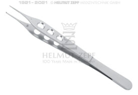 MICRO-ADSON, CHIRURGISCHE PINZETTE,15 CM 1 X 2 ZÄHNE. 0,6 MM FEINE FEDER, 3 GRIFFLÖCHER MICRO-ADSON, CHIRURGISCHE PINZETTE,15 CM 1 X 2 ZÄHNE. 0,6 MM FEINE FEDER, 3 GRIFFLÖCHER