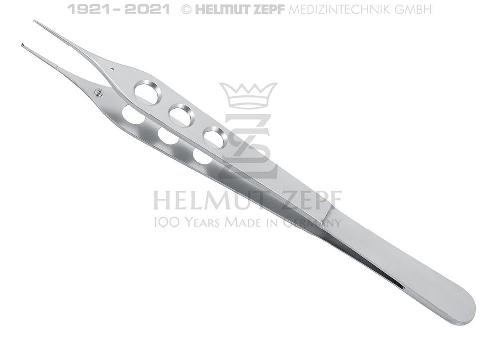MICRO-ADSON, CHIRURGISCHE PINZETTE,15 CM 1 X 2 ZÄHNE. 0,6 MM FEINE FEDER, 3 GRIFFLÖCHER | 199638 MICRO-ADSON, CHIRURGISCHE PINZETTE,15 CM 1 X 2 ZÄHNE. 0,6 MM FEINE FEDER, 3 GRIFFLÖCHER | 199638