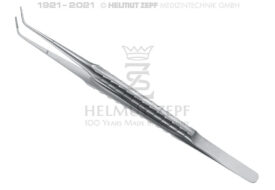 MIKRO-ATRAUMA-PINZETTE NACH COOLEY, 18 CM, 9 MM, ZEPF-LINIE, GEBOGEN MIT FÜHRUNGSSTIFT, FADENPLATTE MIKRO-ATRAUMA-PINZETTE NACH COOLEY, 18 CM, 9 MM, ZEPF-LINIE, GEBOGEN MIT FÜHRUNGSSTIFT, FADENPLATTE