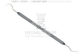 ZAHNSONDE, FIG-5, DOPPELENDIG, EINGES. SPITZEN, RUNDER, KAR. GRIFF, ROSTFREI  ZAHNSONDE, FIG-5, DOPPELENDIG, EINGES. SPITZEN, RUNDER, KAR. GRIFF, ROSTFREI