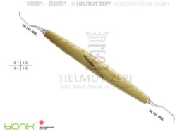 ZEPF-BIONIK, UNIVERSAL KÜRETTE, LANGER,L 5/6 FÜR DEN FRONTZAHNBEREICH EINSÄTZE AUSWECHSELBAR, GELB ZEPF-BIONIK, UNIVERSAL KÜRETTE, LANGER,L 5/6 FÜR DEN FRONTZAHNBEREICH EINSÄTZE AUSWECHSELBAR, GELB