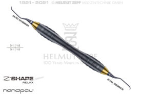 SPEZIAL KÜRETTE, GRACEY 1/2 M5 MIT CA 3MM LÄNGEREM 1ER SCHAFT IM Z-SHAPE RELAX GRIFF, GELB, NANOPAL SPEZIAL KÜRETTE, GRACEY 1/2 M5 MIT CA 3MM LÄNGEREM 1ER SCHAFT IM Z-SHAPE RELAX GRIFF, GELB, NANOPAL