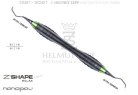SICHELSCALER, FIG. M23A IM Z-SHAPE RELAX GRIFF, GELBGRÜN NANOPAL, EINSÄTZE AUSWECHSELBAR SICHELSCALER, FIG. M23A IM Z-SHAPE RELAX GRIFF, GELBGRÜN NANOPAL, EINSÄTZE AUSWECHSELBAR