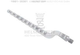 SONDE ZUR MESSUNG FREIES SCHLEIMHAUT- TRANSPLANTAT NACH KAHN 40 MM IN 2 MM SCHRITTEN GRADUIERT SONDE ZUR MESSUNG FREIES SCHLEIMHAUT- TRANSPLANTAT NACH KAHN 40 MM IN 2 MM SCHRITTEN GRADUIERT