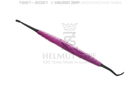 LINGUALRASPA KOMBI INSTRUMENT FLÄCHEN RASPA BACK ACTION, ONYX-COATING BIONIK GRIFF | 200066