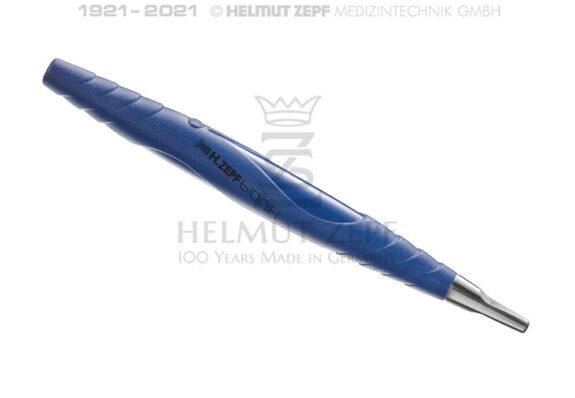ZEPF-BIONIK, UNIVERSAL-GRIFF, PEEK, FÜR AUSWECHSELBARE EINSÄTZE M4X0,5, EINENDIG, KOBALTBLAU | 200290