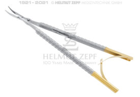 NADELHALTER, 17,5 CM, GEBOGEN MIT TC, SCHLOß UND GESCHÜTZER INNEN FEDER, ZEPF-LINIE NADELHALTER, 17,5 CM, GEBOGEN MIT TC, SCHLOß UND GESCHÜTZER INNEN FEDER, ZEPF-LINIE