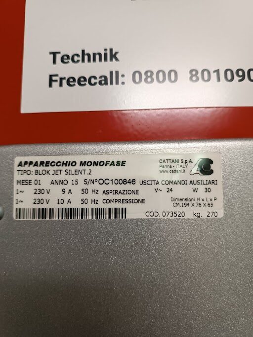 Cattani Kompressor + Absauganlage | 244641 Cattani Kompressor + Absauganlage | 244641