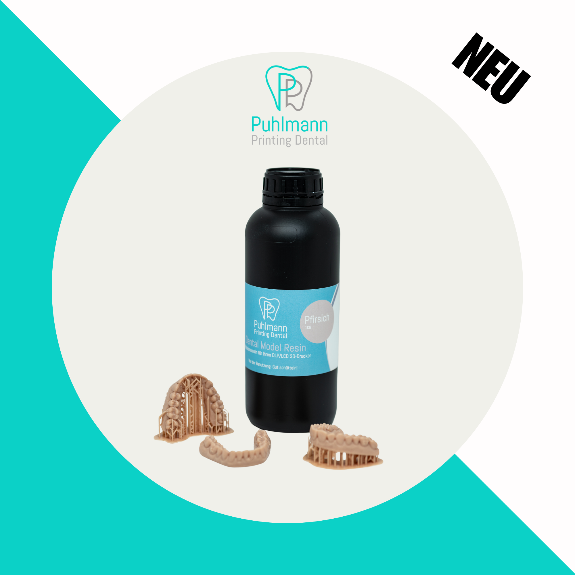 Puhlmann Printing Dental Model Präzisionsresin – 3D-Druck Dental Harz – Für präzise Kiefermodelle | 203000