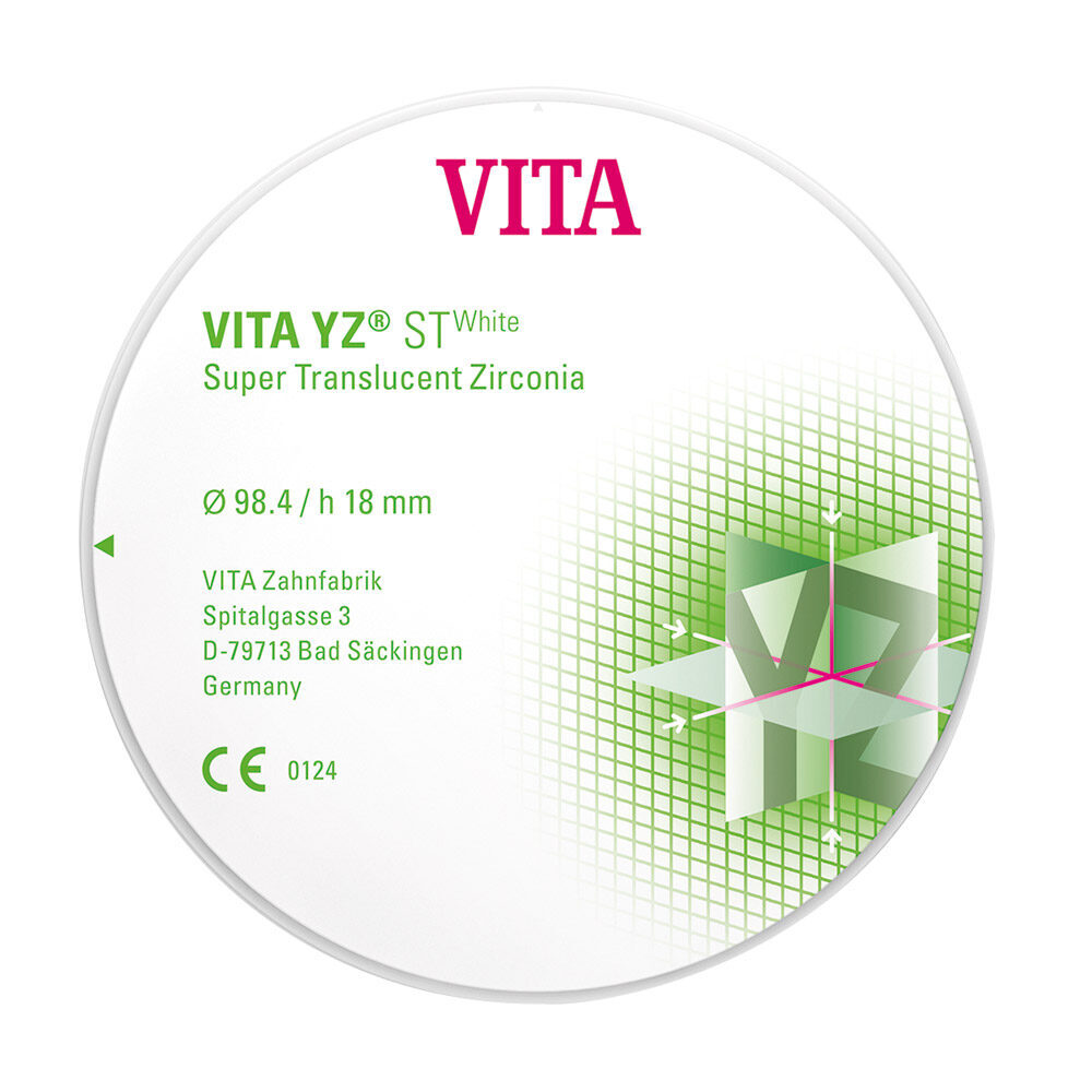 VITA YZ STWhite Disc weiß H 18mm 1St | 211866 VITA YZ STWhite Disc weiß H 18mm 1St | 211866