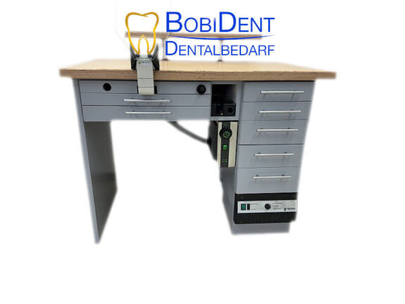 FREUDING Labor Möbel Einzelarbeitsplatz / Grau – Dentalmöbel | 317190