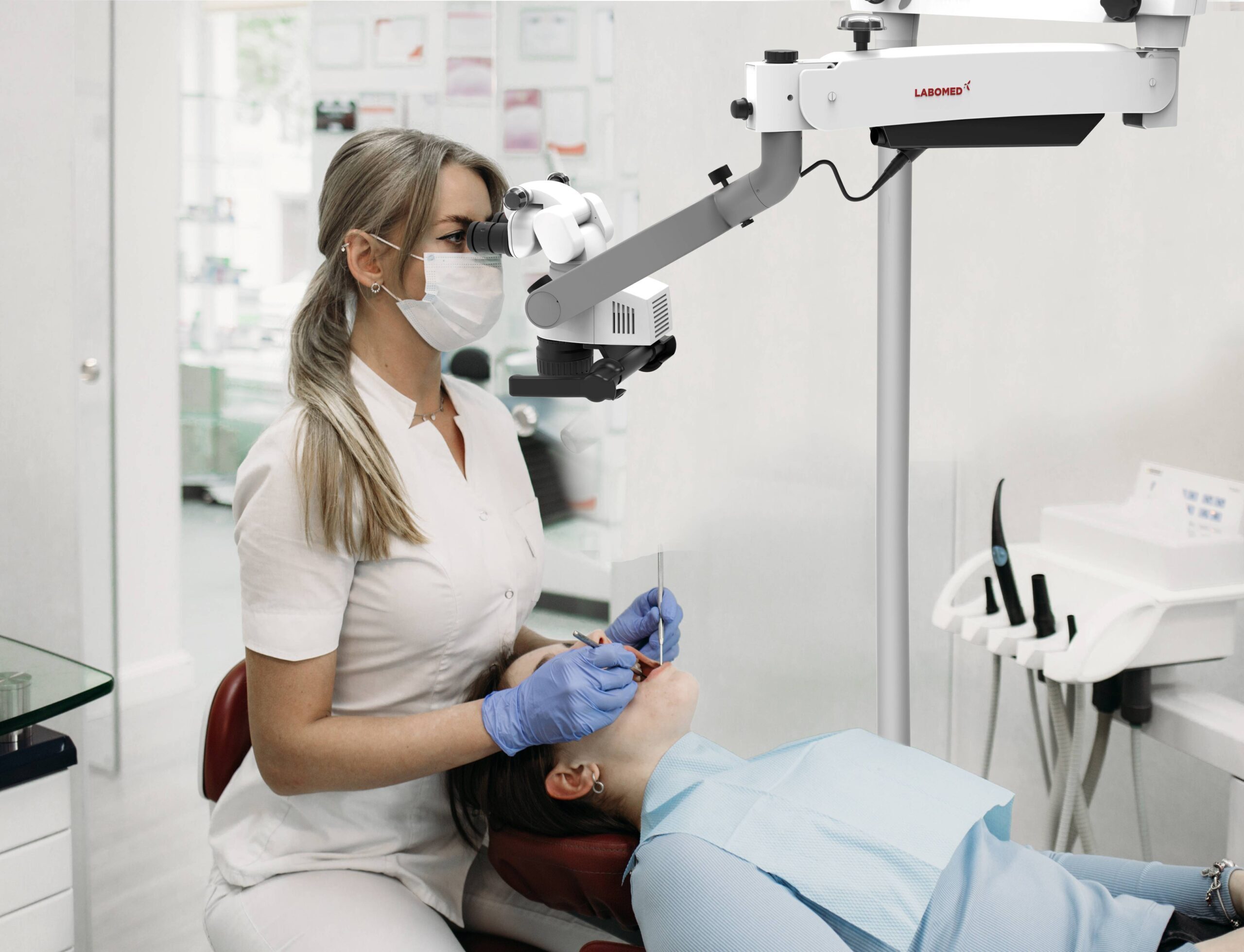 LABOMED PRIMA „lite“ Dental-Mikroskop OHNE Kamera mit Fahrstativ IDS-Aktion! Preis-Leistungs-Sieger! | 317155