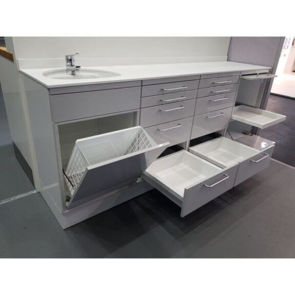 Mediadent 4er Behandlungszeile ECOLINE R10 Stahlmöbel | 317664